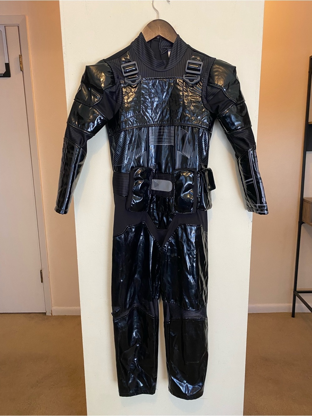 Disney Store Star Wars Shadow Death Trooper Costume Child Size 7/8 No Mask Black